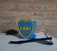 STL file SHIELD Club Atletico Boca Juniors (ARGENTINA)・3D printer design to  download・Cults