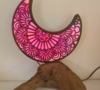 Lampe 3D Chouette Mandala - LampePhoto