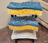 Vertical triple sponge holder for kitchen undermount sink by Chewey, Download free STL model