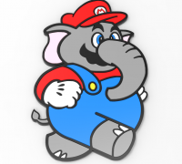 STL file MARIO ELEPHANT (MARIO ELEPHANT ) SUPER MARIO BROS WONDER 🐘・3D  printer model to download・Cults