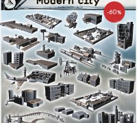 Skrap Bundle Industrial City Buildings - Digital STL Files