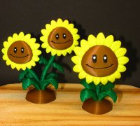 SunFlower - Plants Vs Zombies  The3Dprinting 3D print Dioramas, Models and  Props