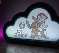 Lampe de chevet Stitch ampoule led - Lhitophanie 3D nico