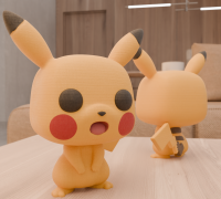 3D Print of One Pissed Off Pikachu, miniature pokemon meme by sinchao