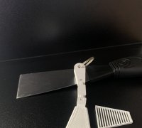 COOK-Tbest Accessoires d'imprimante 3D Spatule d'Imprimante 3D Pelle à Lit  Chaud en Acier Inoxydable Poignée en Caoutchouc