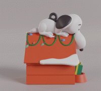 Christmas Snoopy Keychain by justinpig - MakerWorld