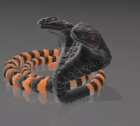 Articulated Cobra + Pencil Holder - 3D model by McGybeer on Thangs