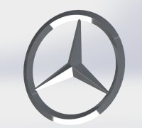 STL file 130,17mm 5 1/8 Mercedes-AMG trunk logo emblem badge