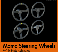 STL-Datei MOMO Drift-Lenkrad für Modellautos im Maßstab 1:24