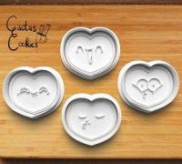 STL file MELTING HEART CLAY CUTTER SET 🫠・Model to download and
