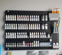 Airbrush Paint Holder for Ikea Skadis Pegboard Vallejo Paint Stand Mig  Acrykic Holder Army Painter 17ml 