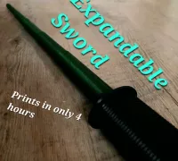 3D printable Collapsible Sword - Épée dépliable - No support