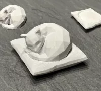 STL file Sleeping Cat Key Holder 😴・3D print design to download・Cults