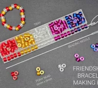 STL file Friendship Bracelet Making Tool #2, Bead Pattern Designer