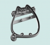 STL file Pusheen The Cat Key Ring 🐱・3D print design to download