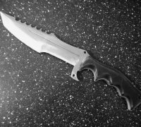 STL file huntsman knife csgo / couteau huntsman csgo 🔪・3D printable model  to download・Cults