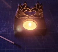 STL file Avicii Heart Hands 3D Printed Statue 💜・Template to