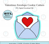 Love Letter Valentine's Day Clay Cutter, Envelope With Heart Shaped Polymer  Clay Cutter, Cookie & Fondant Cutter, Valentines Clay Cutter 