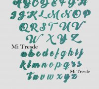 Language: Mobile alphabet uppercase italics