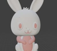 Fichier STL Cute Kawaii Bunny Rabbit New Year 2023 or Valentine's Day  Figure