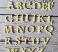 Alphabet pottery stamps by MAK, Download free STL model