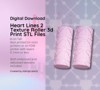 OBJ file POLYMER CLAY FABRIC TEXTURE ROLLER 🍪・3D printable model