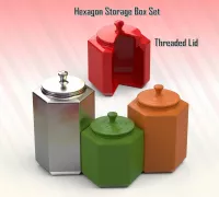 Stackable Hex Tray Part Organizer by DON4IR, Download free STL model
