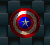 STL file Captain America 2d wall art Marvel wall decoration 🎨・3D printing  design to download・Cults