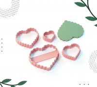 Valentine Heart stamps, Conversation #1, 6 designs, Digital STL File For 3D  Printing, Polymer Clay Cutter, Earrings,Cookie,sharp,strong edge
