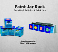STL file Testers Modular Paint Jar Rack/Organizer/Holder - (8 Jar) Testers  Hobby Paint, Wall mountable, Organized Paint bottle storage, Model paints,  Art-tool, Storage, Airbrush, Desk organizer, Wall rack, Miniatures,  Tabletop Games 🎨・3D