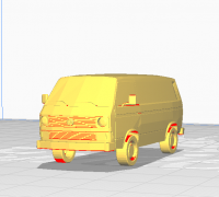 VW T3 BUS 3D NEOPREN TASCHE - ROT