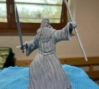 STL file Gandalf and Balrog Booknook, Support Free printing 🧙‍♂️・3D print  object to download・Cults