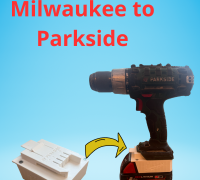Archivo STL Adaptador de batería Milwaukee en taladro Parkside 🔌・Plan de  impresora 3D para descargar・Cults