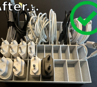 Charger Cable Organizer 2nd edition by DFV Tech, Download free STL model