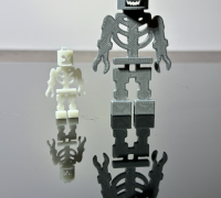 3D Printed LEGO Inspired - 9 LARGE SKELETON FIGURE
