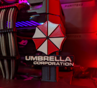 Fichier STL Umbrella Corporation, Totem, Trophée, Residual Evil ☂️・Design  pour imprimante 3D à télécharger・Cults
