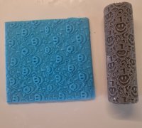 STL file Floral Lines, Seamless Polymer Clay Texture Roller