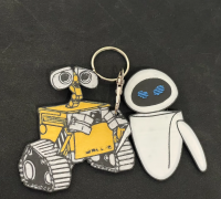 Datei STL Wall-e und Eva Ausstecher 🖼️・Modell für 3D-Druck zum