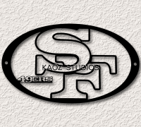 3D file San Francisco 49ers Logo 🏈・Template to download and 3D