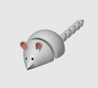 Articulated mouse (adjusted tail) by tuncay, Download free STL model