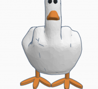 3D-Datei MiniPrint R002 - Duck You 🦆・Modell für 3D-Drucker zum
