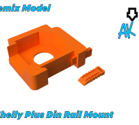 DIN Rail Holder flat for Shelly Dimmer 2 / 1L 