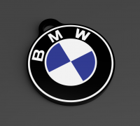 STL-Datei BMW Schlüsselanhänger mit hochgeprägtem BMW Logo