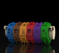 Playdoh/clay letter stamps by gfellows, Download free STL model