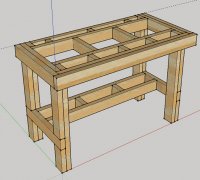 2x4 L Shaped Work Bench Cut List / 3D Printed Accessories - 3D model by  JiMaker on Thangs