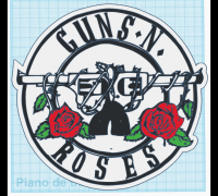 Online Guitar Hanger, Unique Design, Guns, Roses, Valentine, Heart