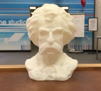 Mark Twain 7 inch 3D Printed Bust Famous Writer Art FREE SHIPPING 
