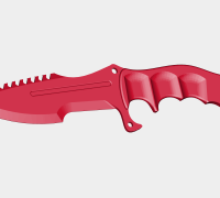 STL file huntsman knife csgo / couteau huntsman csgo 🔪・3D printable model  to download・Cults