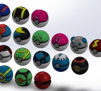 STL file Poke Ball / PokeBall 🐉・3D printable design to download